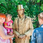 живая статуя Пушкин